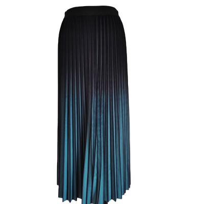 China 2022 Women Clothing Fashion Anti-static Summer Digital Printed Pleated Skirt for sale