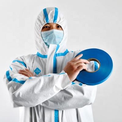 China Blue Protective Suit EVA Seam Tape For Disposable Coveralls for sale