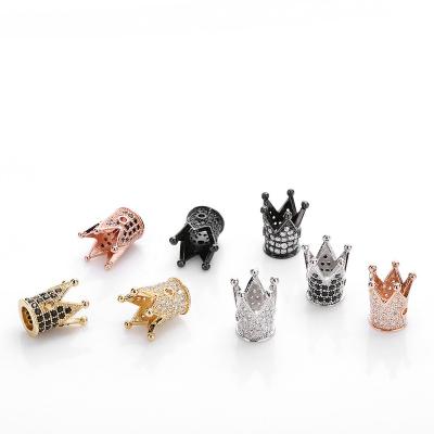 China Unique Making Your Own Jewelry DIY Bead Bracelets Accessories Crown Metal Spacer Loose Beads for sale