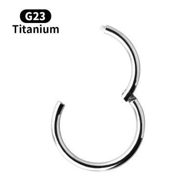 China Wholesale Price G23 Good Price Nose Ring Clicker Septum Circle Titanium Nostril High Quality High Quality Titanium Body Piercing Jewelry for sale