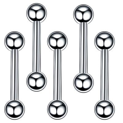 China Cool 316L Stainless Steel Tongue Ring Straight Barbell Body Piercings Jewelry for sale