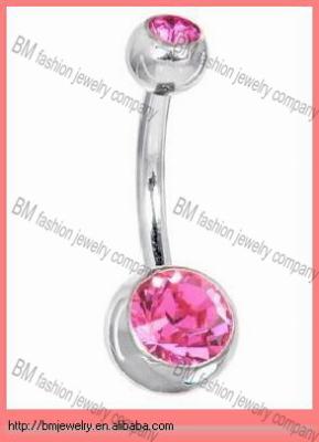 China Fashion Body Jewelry 316L Stainless Steel Diamond Belly Button Piercing Jewelry for sale