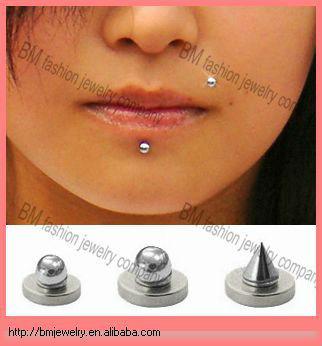 China Popular Fashion Magnetic Fake Stainless Steel Labret Lip Ring Non-Puncture Body Jewelry for sale