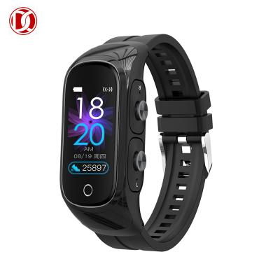 China Touch screen amazon hit 2021 smart watch n8 tws sport earphone smartwatch sports smart watch with earbuds for sale