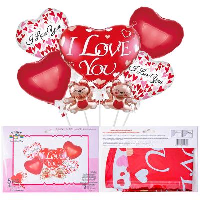 China I LOVE YOU 32 inch balloon red love heart balloon foil balloon wedding valentine love decoration for sale