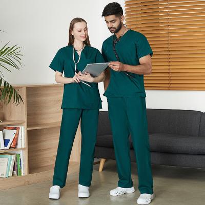 China Medical Top+Pant Cheap Price High Quality Nurse Uniform Scrub Hot Selling Stretch Uniform Doctor Scrubs Uniforms for sale