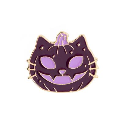 China Christmas Cat Halloween Pins And Brooches Lapel Pin Halloween Badge Jewelry Gift For Friends for sale