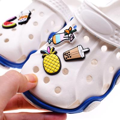 China OEM Eco-friendly Custom Decoration Soft Rubber Shoes Charms De Ice Cream Halloween Shoe Charm for sale