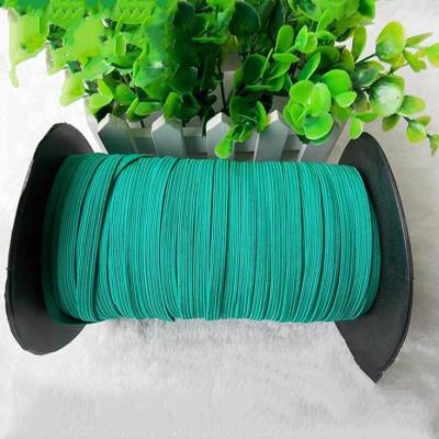 China Durable Hot Sale Flat Polyester Braided Elastic Band For Clothes for sale