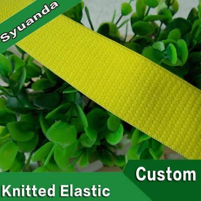 China Custom Wholesale Bulk Viable 30mm Colorful Plush Webbing Knitted Elastic Strapping Band For Waistband for sale