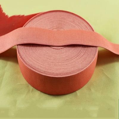 China Sustainable Factory Wholesale Thailand Eco - Friendly Rubber 3cm Colored Knitted Elastic Band For Clothes for sale