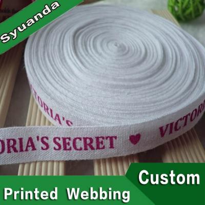 China Viable Wholesale New Design Custom Printed Cotton Twill Herringbone Tape for sale