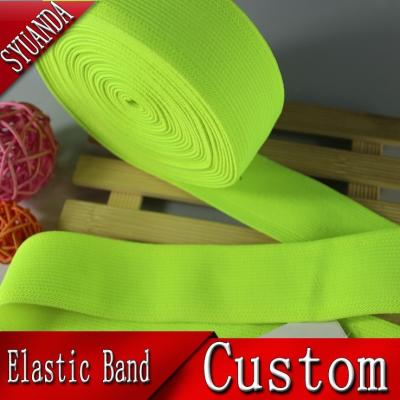 China Viable Manufacturer Neon Yellow Nylon Woven Elastic Band For Sports Underwear for sale