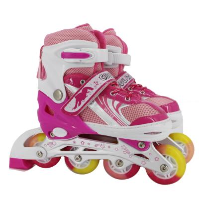 China Kids and Teen 4 Wheel Profesional Sports PU Junior Children' S Skating Shoes for sale