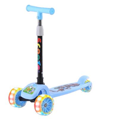 China Multifunctional Handlebar Adjustable Height 3 in 1 Car Balance Kick Scooters Folding Foot Scooters 3 Wheel Scooter Kids with Colorful Light for sale