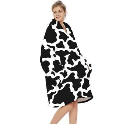 China Australia main supplier anti-static hot selling oversized colors and wearable printing sherpa hoodie cover for sale