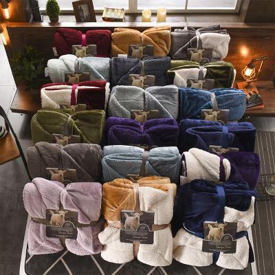 China Wholesale anti-static soft flannel throw throw blanket anti-static cheap sherpa fleece blankets for home for sale