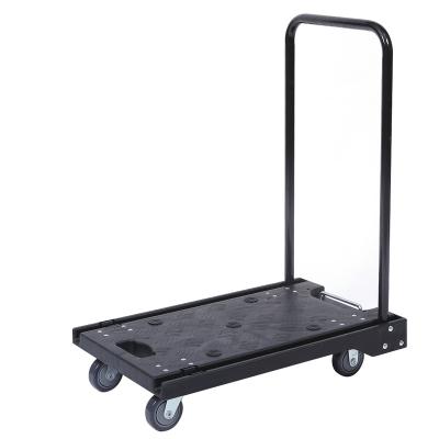 China Easy Folding 80KG Industrial Portable Plastic Foldable Hand Truck Hand Push Carts Carts for sale