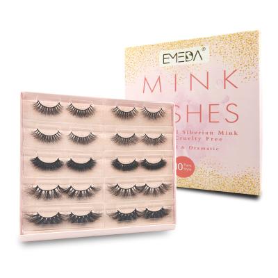 China 25-30 Times 2021 New Style 18mm Whole Hot Sale 22mm Real Fluffy Mink Thick Lashes 6d 9d Factory Price 10 Pairs/Pack for sale