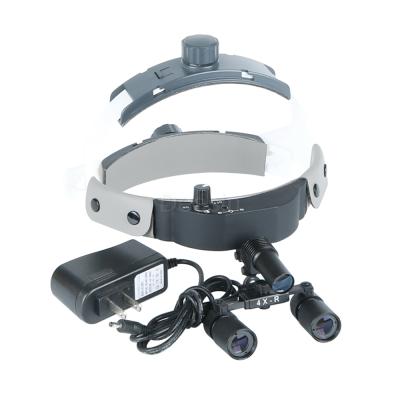 China Metal 3W LED Medical ENT Magnifying Headlamp with Dental 4.0X Loupes for sale