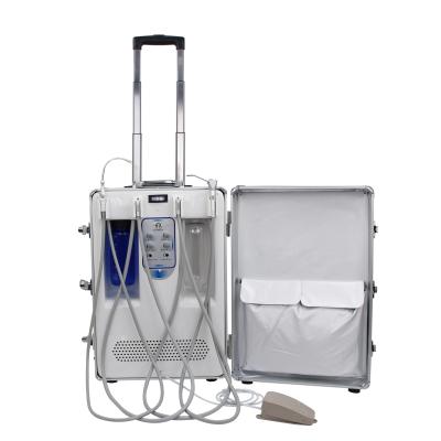 China Metal Dental Equipment Portable Dental Unit With Air Compressor for sale