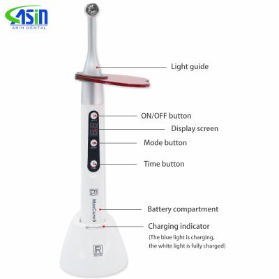 China Resin High Power Dental Large Range LED Curing Light Intensity 2300-2500mW/cm2 for sale