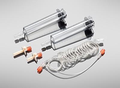 중국 1-250cm Connecting Tube 2-65ml High Pressure Syringe Injector Double Cylinder 판매용