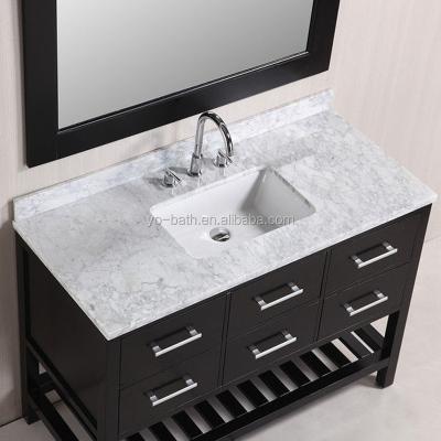 China Modern North American Style Solid Commercial Wood Bathroom Vanity for sale