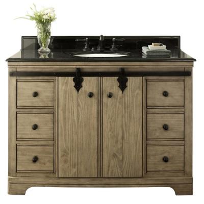 China Environmental Friendly Antique Tammy Bathroom Vanity With Marble Top for sale