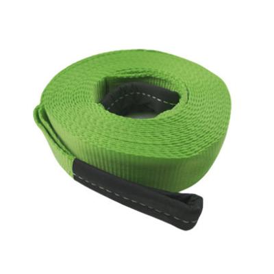 China High Strength Car Rescue 100% Polyester Heavy Duty Tow Rope Strap With Safety 5 Tons for sale