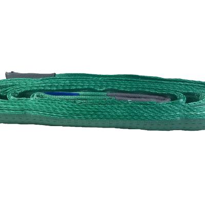 China 2T/6m Double Way Belt Green Color Polyester Webbing Sling Lifting Sling Sling 50MM for sale