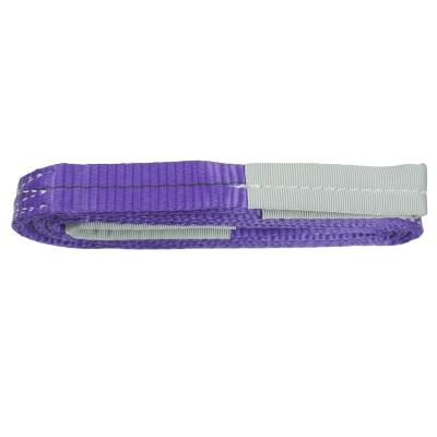 China 7:1 Lifting Goods 30mm 1 Flat Lifting Sling Protective Cover Elevator Sling/Polyester Purple Tone Webbing Sling Belt for sale