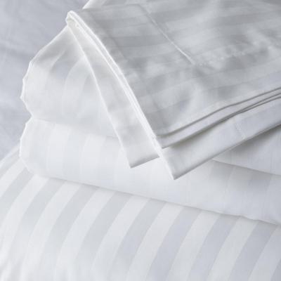 China Shrink-Resistant Satin Striped 0.5cm 3cm Cotton 100 Material For Hotel Hospital Bedding Sheet for sale