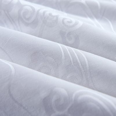 China Wholesale Hotel Tear-Resistant Bedding Set White 100% Cotton Jacquard Fabric Price Per Meter for sale