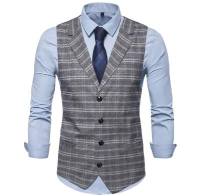 China Latest Vest Design Fashion Wedding Anti-Shrink Vest For Men for sale