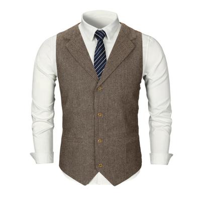 China Woven Anti-Shrink Jacquard Vest Latest Design For Men for sale