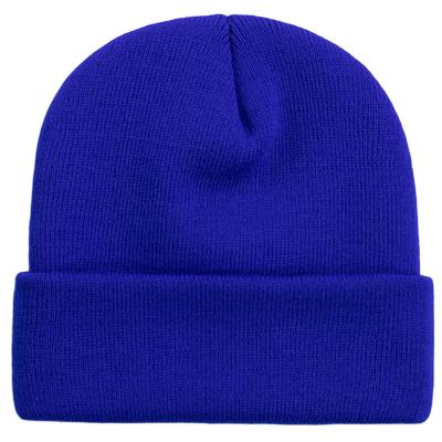 China COMMON Custom Logo Design Light Weight Double Layer Ribbon Soft Acrylic Spandex Knitted Warm Solid Multi Color Slapped Winter Beanie for sale