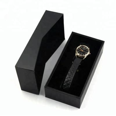 China Recycled Materials Watch Box Products Cardboard Watch Box Simple Innovative Black for sale