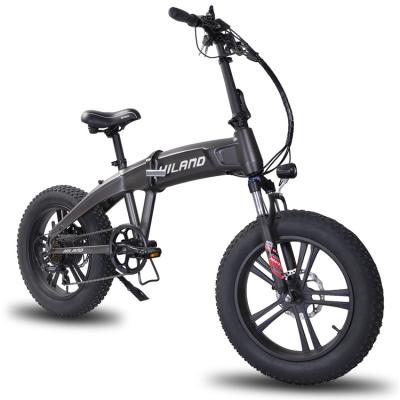 China JOYKIE 2021 Standard Fat Tire Aluminum Alloy Frame Folding Black Electronic E-Bike with Dual 500w Bafang Motor for sale