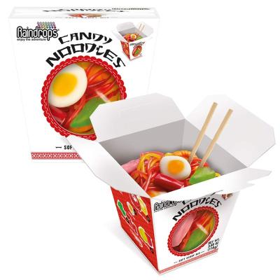 China Candy Disposable Gummy Noodles Raindrop Takeout Box With 6 Kinds Of Candies for sale