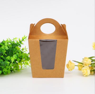 China Food Popcorn Chicken Wrapping Paper Take Away Container With Window Best Sales Zhejiang Factory Customer Size for sale