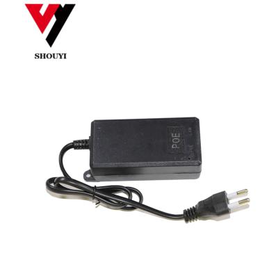 China Support PoE IP Cameras 24W 48V 0.5A Poe Power Adapter Poe Camera Power Supply for sale