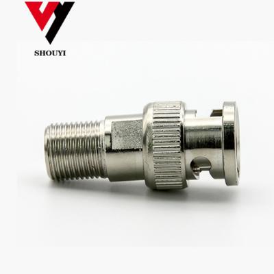 China BNC Video Connector Male RG59 BNC Connector Coaxial Plug BNC To F Female Connector for sale