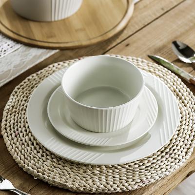 China Viable Hot Sale Matte Gray Ceramic Dinnerware Set Dinnerware Set Porcelain Dinner Sets for sale