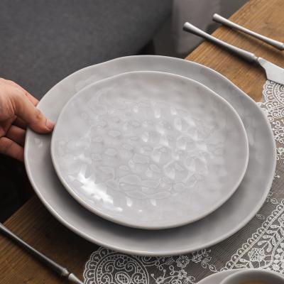 China High quality irregular uneven surface confirmed the 10.5 inch gray volume of the chase plate for sale