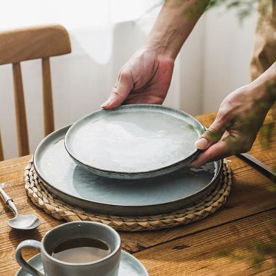 China Sustainable Style Bestselling Small Fresh Simple Nordic Round Ceramic Bakeware Set for sale