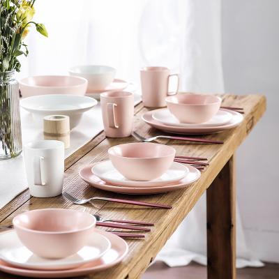 China Nordic simple elegant luxury ceramic tableware set viable high quality homeware for sale