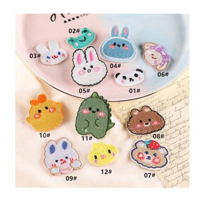 China Others Cute Animal Patch Cartoon Embroidery Computer Key Accessories Children Shoes Accessories Patch for sale