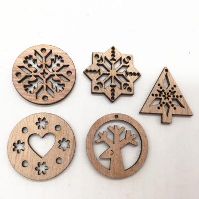 China 50PCS Retro Diy Christmas Diy Accessories Nordic Handmade Accessories Wood Decorative Vintage Wood Scraps for sale