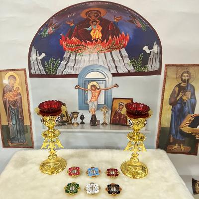 China Other Jesus Christ Personal Relic Chest Orthodox Alloy Protective Case Christian Decor Religious Supplies for sale